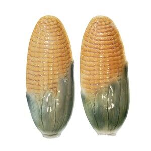 Lot Of 2 Vintage Cardinal Pottery Corn Dishes 11" X 4.25" Bowls